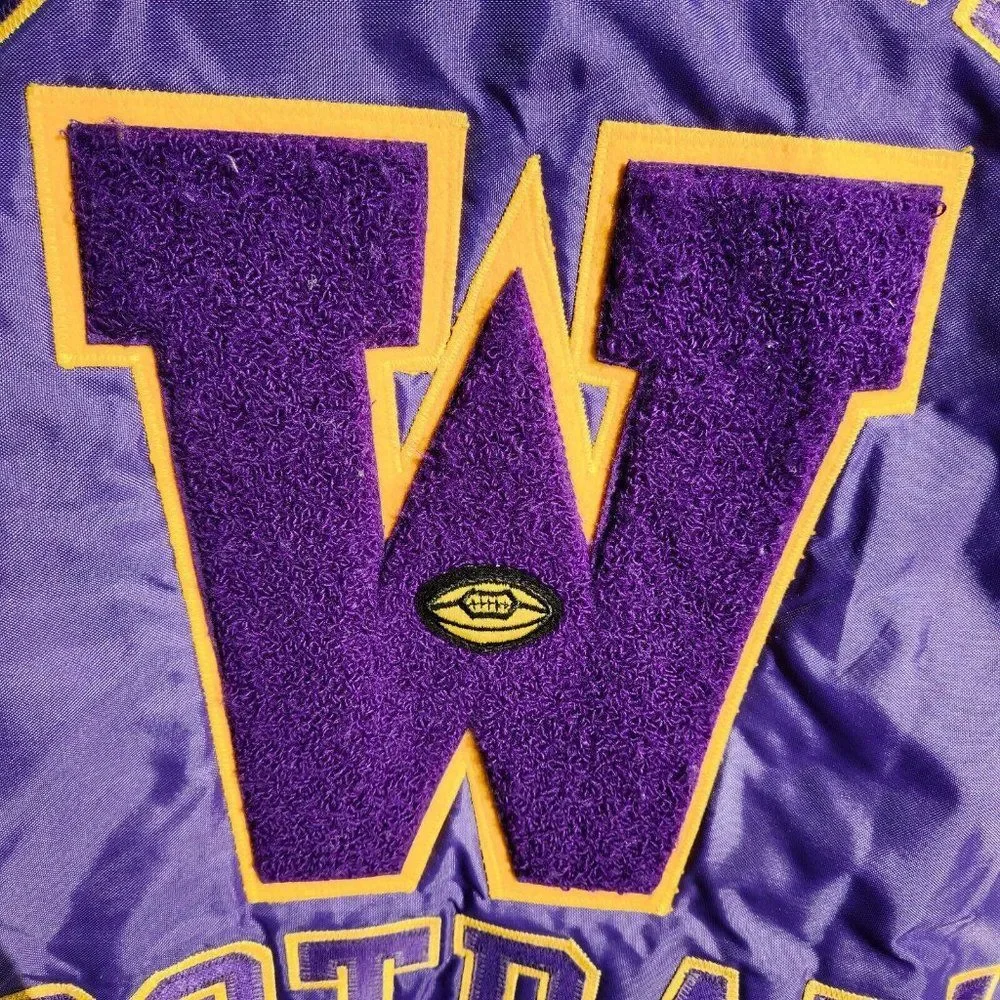 DeLong Westfield Football Varsity Letterman Pullover Jacket Vikings 4XL Long USA